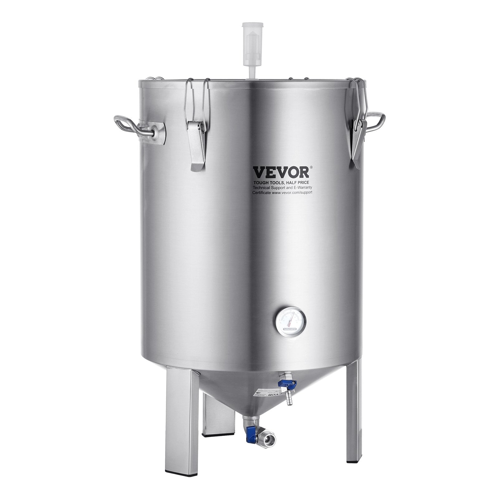 16 GALLON Beer Brew Fermentor Stainless Steel Kettle, Brew Bucket Fermentor For  Home Brewing. Home Supplies Base Kettle Stock Pot Includes Lid, Handle, Valve, Spigot, Thermometer, anothe perfect choice for getting started in home brew